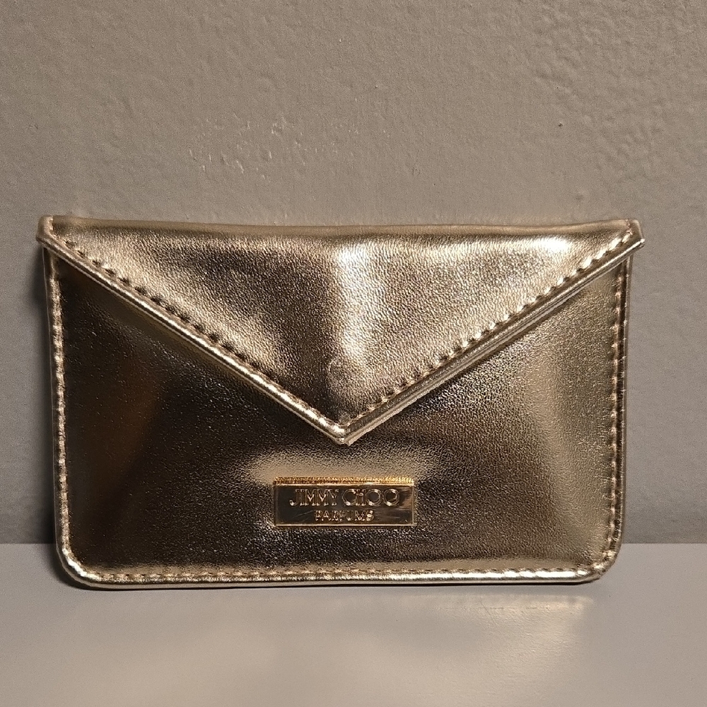 Jimmy Choo Gold Cosmetic Bag